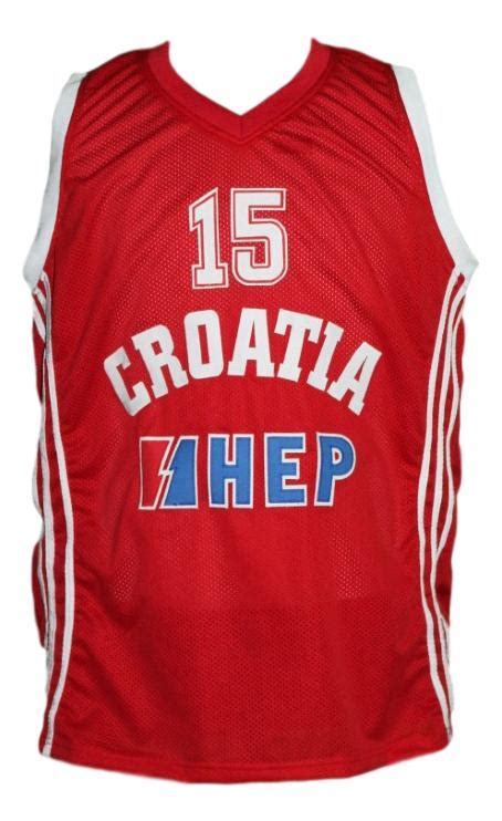 Dario Saric Croatia Basketball Jersey New Sewn Red Any Size- Basketball Jersey