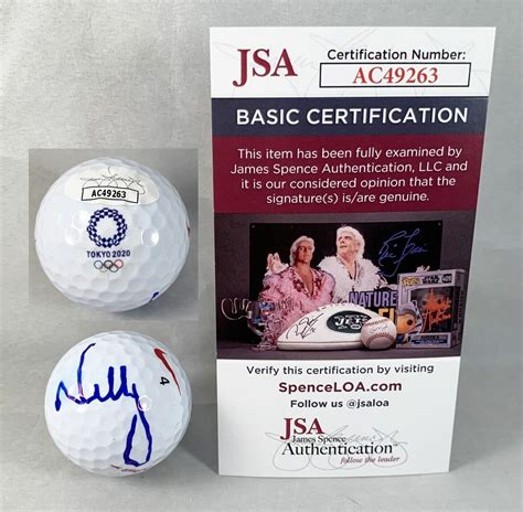 Nelly Korda Signed Golf Ball 2020 Tokyo Olympics Gold JSA COA | Autographia