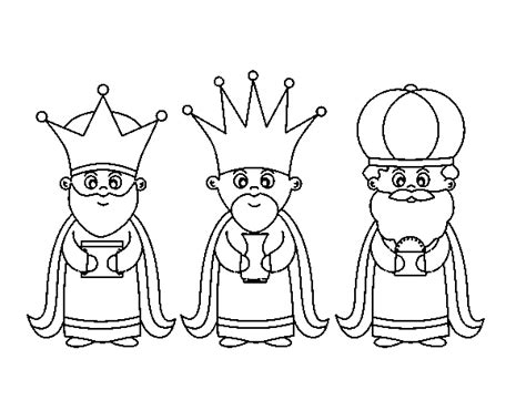 Dibujo de Los 3 Reyes Magos para Colorear - Dibujos.net