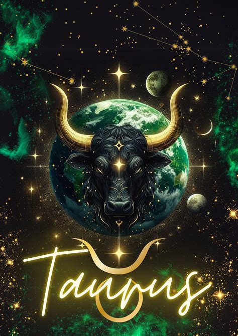 Taurus Bull Symbol Wall Art Modern and Bold Horoscope Design Printable ...