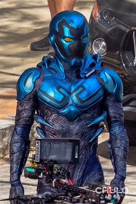 Blue Beetle Set Photos Reveal First Look At Epic Costume | Chulo Magazine