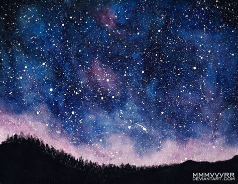 Night Sky in 2023 | Watercolor night sky, Night sky art, Night sky painting