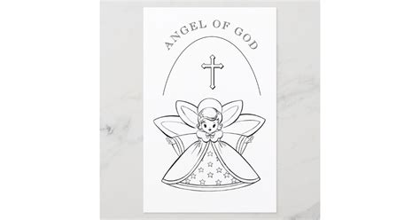 ANGEL OF GOD PRAYER COLORING PAGE | Zazzle