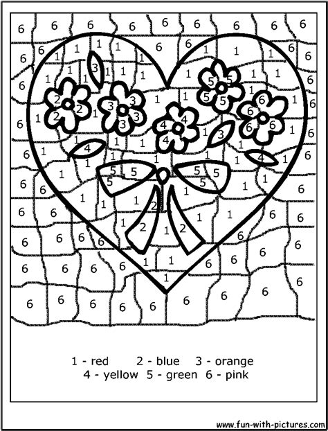 Colorbynumbers Valentineheart Coloring Page