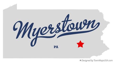 Map of Myerstown, PA, Pennsylvania