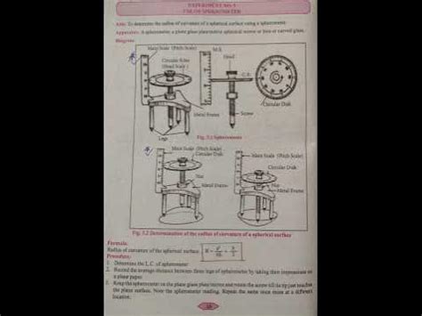 Exp No.3 Use of Spherometer 🎯 | Physics Practical Solutions | Class ...