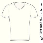 1 T Shirt Template Outline Schematic Sample Clip Art | Royalty Free - GoGraph