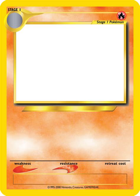 Pokemon Card Template Png You Can Use Them In The Classroom, For Church Lessons, With Family ...