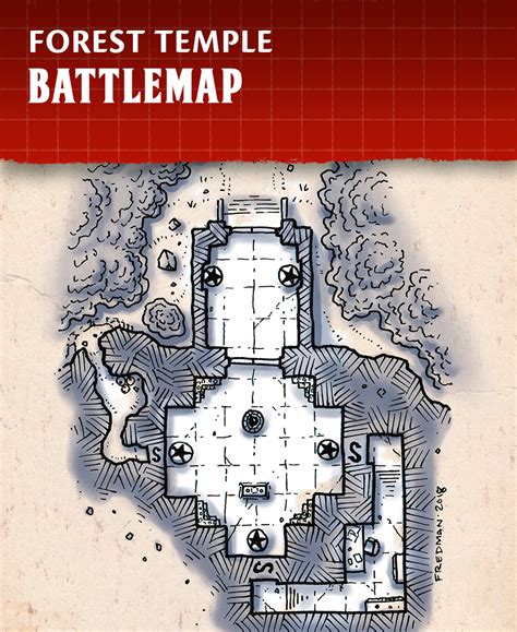 Forest Temple - Fantasy Battlemap - Miska's Maps | Miska's Maps Fantasy Legacy Maps ...