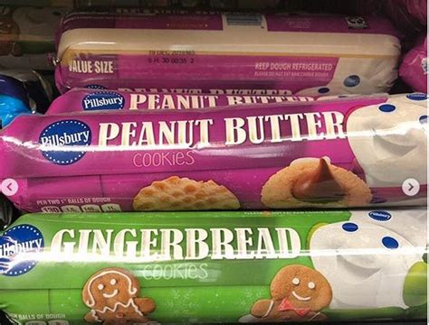 Pillsbury Rolls Cookie Dough Peanut Butter and Gingerbread | Pillsbury ...