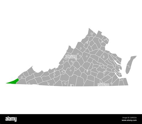 Map of Lee in Virginia Stock Photo - Alamy