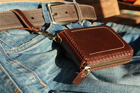 Men's Leather Wallet Zipper Wallet Personalized Slim | Etsy