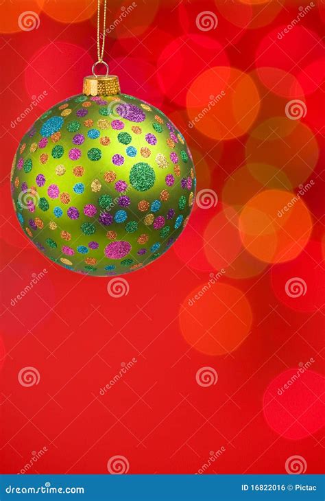 Christmas balls and lights stock photo. Image of cards - 16822016