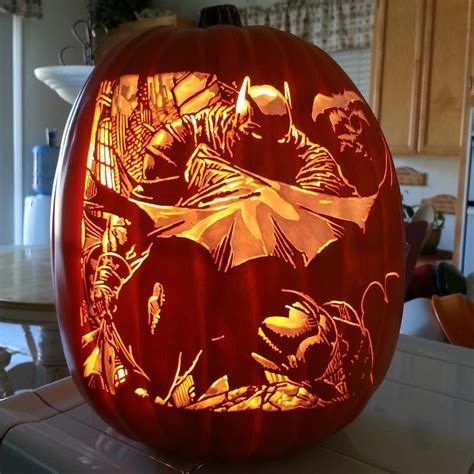 Stunning Batman Pumpkin Carving - Between The Pages Blog