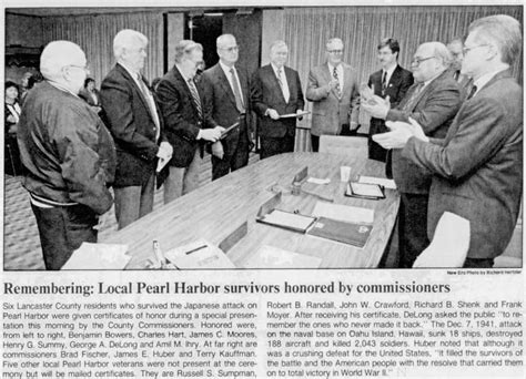 Pearl Harbor survivors honored 1993 - Newspapers.com