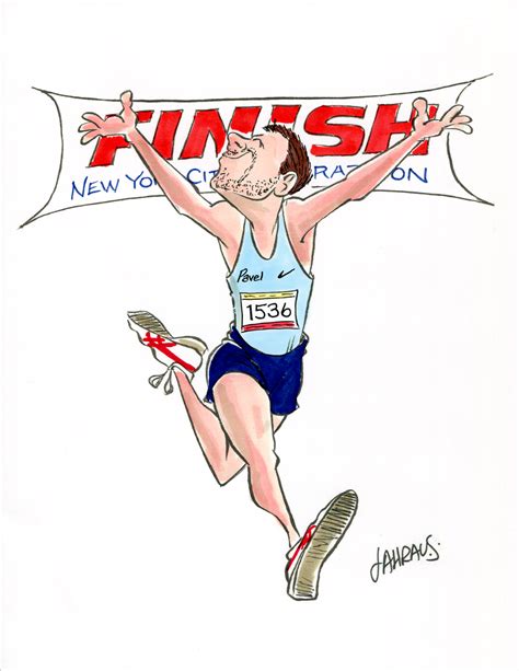 Finishing Runner Cartoon | Fun Gift for Finishing Runner