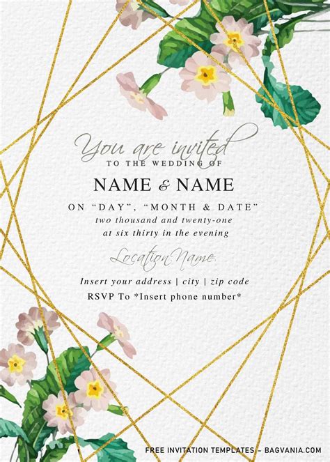 Printable Free Wedding Invitation Template - Printable Templates