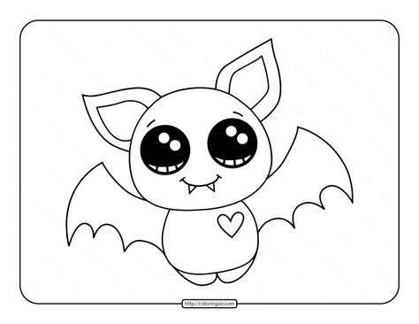 Cute Bat Coloring Pages - Coloring Home