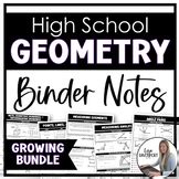 Volume of Prisms and Cylinders - Geometry Guided Binder Notes by Lisa Davenport