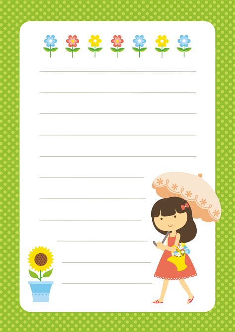 Letter Writing Paper For Kids - 10 Free PDF Printables | Printablee