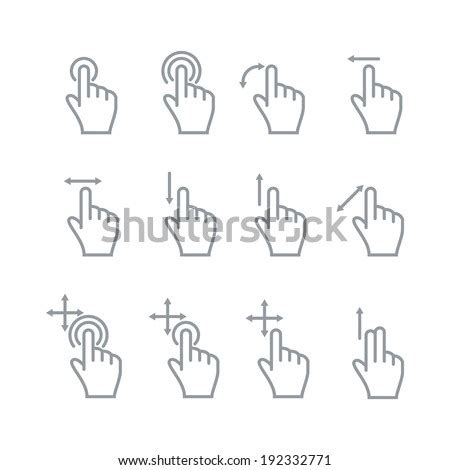 Hand Touch Vector Stock Vector (Royalty Free) 192332771 - Shutterstock