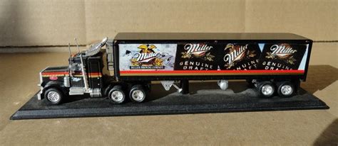 Displayed Miller Beer MGD 1:100 Scale Diecast Matchbox Semi Truck Original Box | Miller beer ...