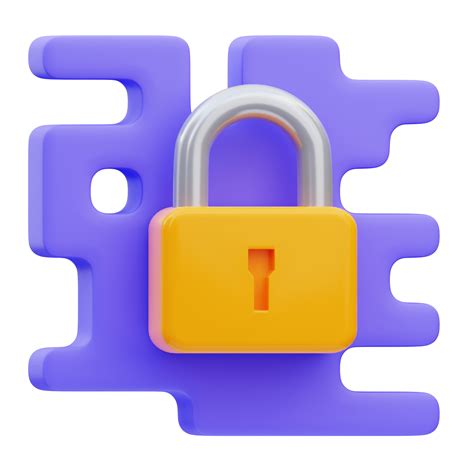 3d internet padlock cyber security icon illustration rendering 13394752 PNG