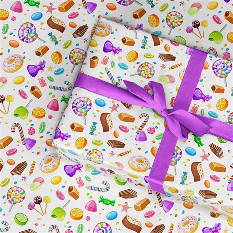 Sweets wrapping paper candy gift wrap sweetie wrapping | Etsy