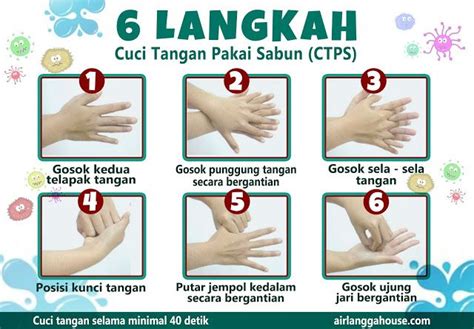 Klinik Tumbuh Kembang Airlangga: 6 LANGKAH CUCI TANGAN PAKAI SABUN | Mencuci tangan, Cucian, Sabun