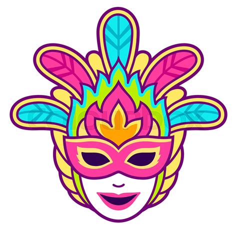 Carnival mask for Masskara Festival | Stock vector | Colourbox