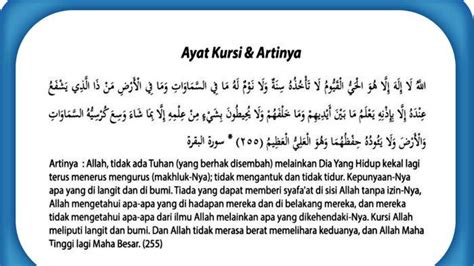 Bacaan Ayat Kursi Arab Latin dan Artinya, Termasuk Dzikir Pagi Pilihan, Berikut Keistimewaannya ...