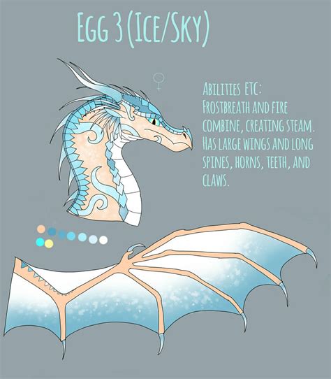 Egg 3 (Ice/Sky Hybrid) SOLD to BringerOfAshes by ForbiddenDreaming on DeviantArt