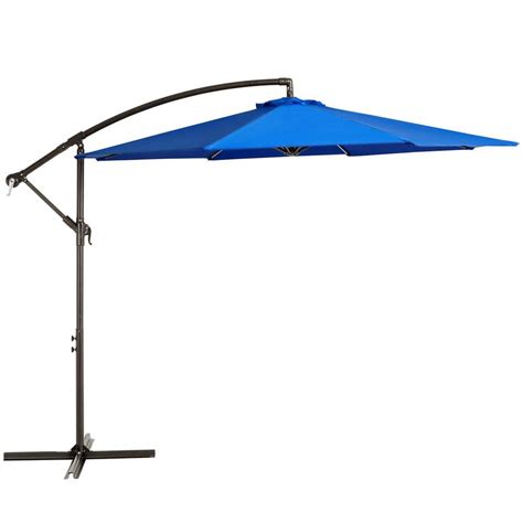 JEAREY 120 in. Innovative Tilt Design Offset Cantilever Umbrella in Blue 10EDXJ-Blue - The Home ...