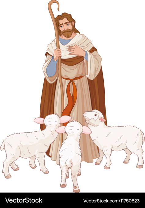 Good shepherd Royalty Free Vector Image - VectorStock