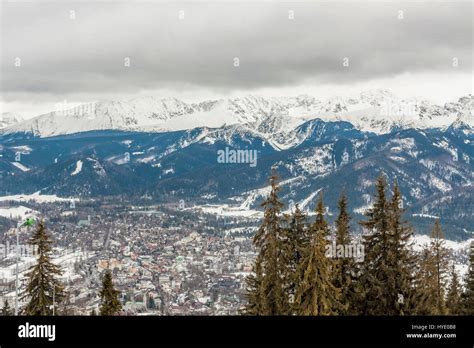 Zakopane and Tatra mountains view from Gubalowka mountain, Poland Stock ...