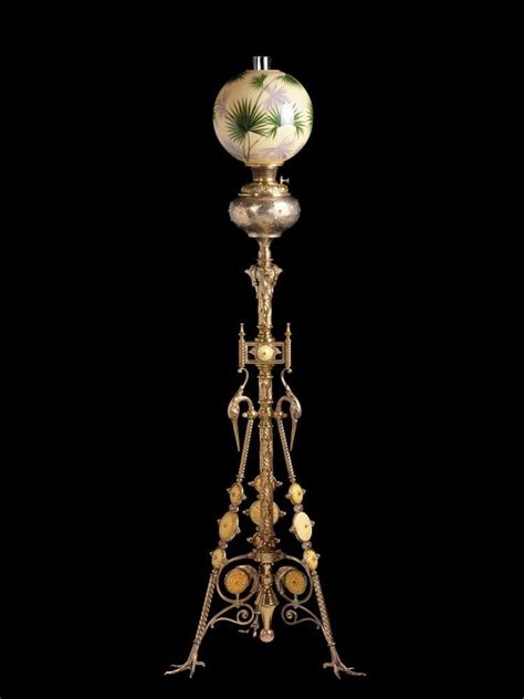 1886 Aesthetic floor lamp, Hollings and Co / Boston, 66t, MWPAI. Antique Oil Lamps, Vintage ...
