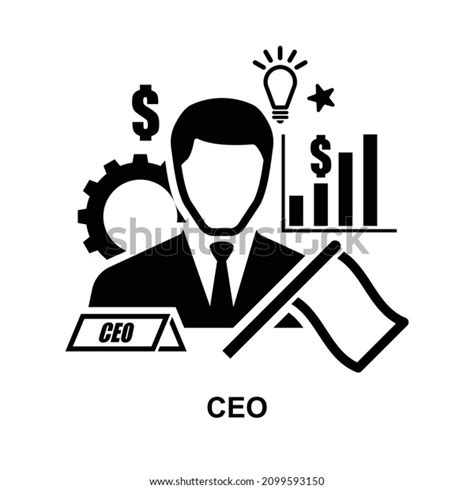 Ceo Icon Isolated On White Background Stock Vector (Royalty Free ...