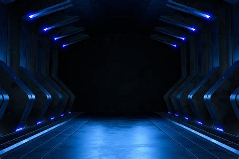 Free Photo | Empty dark room, Modern Futuristic Sci Fi Background. 3D ...