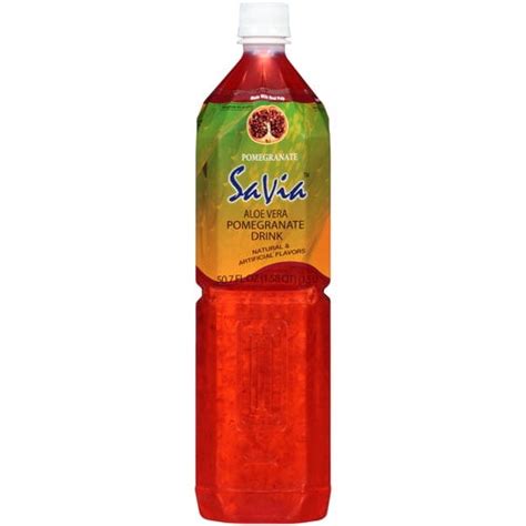 Savia Aloe Vera Drink, Pomegranate, 50.7 Fl Oz, 1 Count - Walmart.com ...