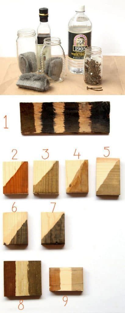 Make Wood Stain - 7 Ways! - A Piece Of Rainbow Diy Wood Stain, Natural Stain Wood, Staining Wood ...