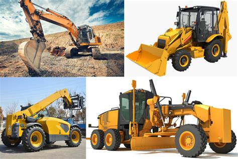 Different types of earthmoving equipment used in construction