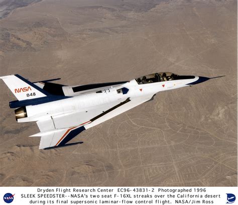 F-16XL2 EC96-43831-2: F-16XL Ship #2 during last flight viewed over desert