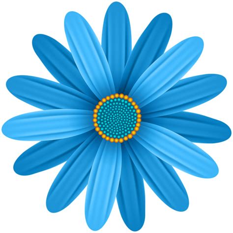 Blue Flower Transparent PNG Clip Art Image | Blue flower png, Blue flowers, Flower art