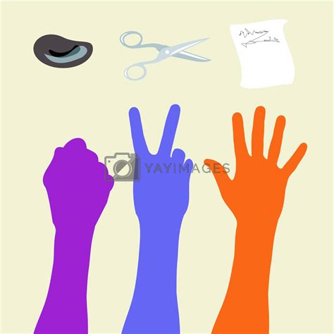 Rock paper scissors hand sign by cienpies Vectors & Illustrations with ...