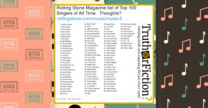 ‘Rolling Stone’ List of Top 100 Singers of All Time – Truth or Fiction?