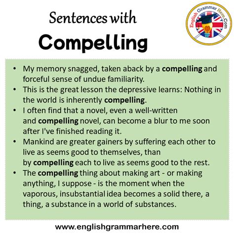 Sentences with Compelling, Compelling in a Sentence in English, Sentences For Compelling ...