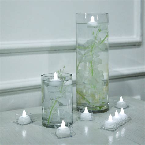 12Pack LED Floating White Tea lights Waterproof Flameless Candles | eFavorMart