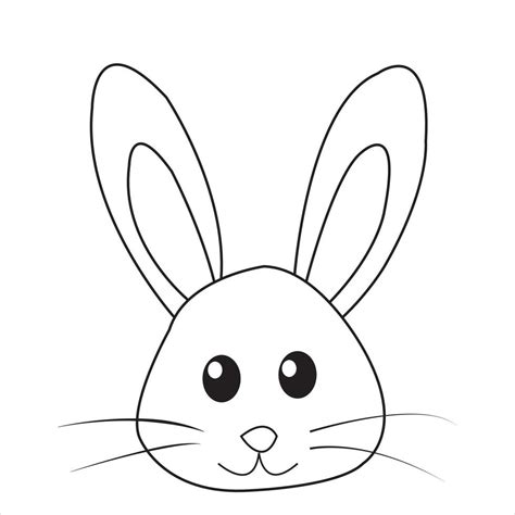 Cute vector bunny outline illustration art 17264845 Vector Art at Vecteezy