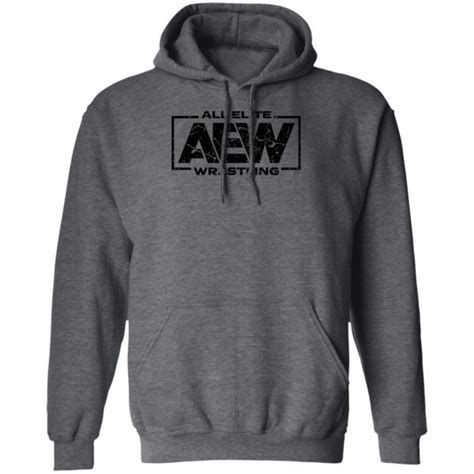 Aew Live Merch Aew Black Logo Grey Shirt - Spoias