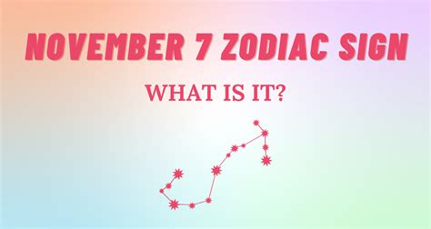 November 7 Zodiac Sign Explained | So Syncd